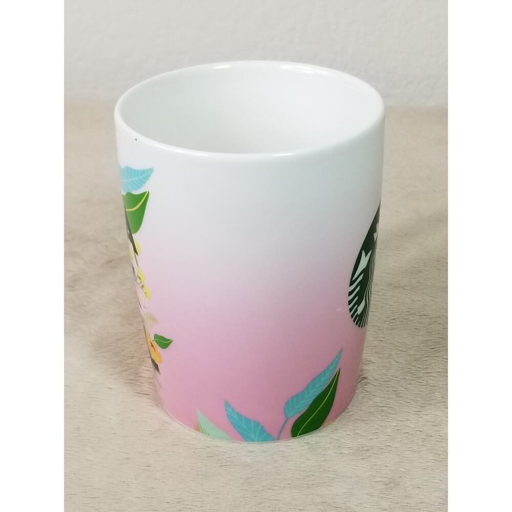 Starbucks Pink Coffee Mug 10oz Mermaid Logo 2020 Teacup Thankful 4" Collectible - Picture 9 of 14